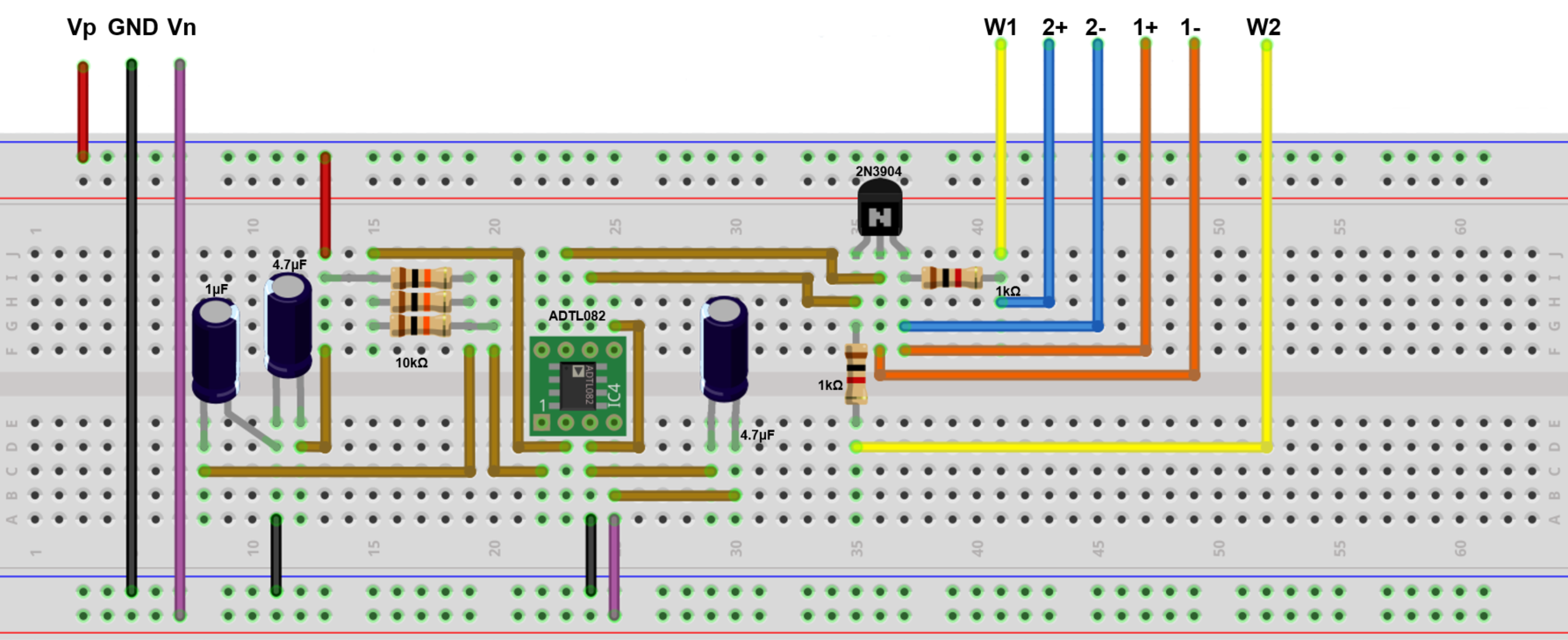 Transistor de puissance Curve Tracer Adapter XY oscilloscopes NPN/PNP VCE = 10 V 