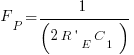 F_P = 1/(2R prime _E C_1)