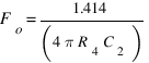 F_o = 1.414 / (4 pi R_4 C_2)