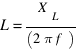 L = X_L/(2 pi f)