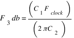 F_3db = ( C_1 F_clock ) / ( 2πC_2 )