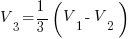 V_3 = 1/3 (V_1-V_2)